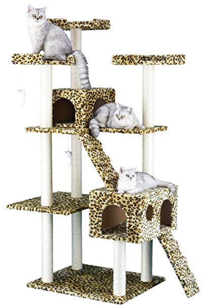 5. Go Pet Club Cat Tree Leopard - Best for Fun Design