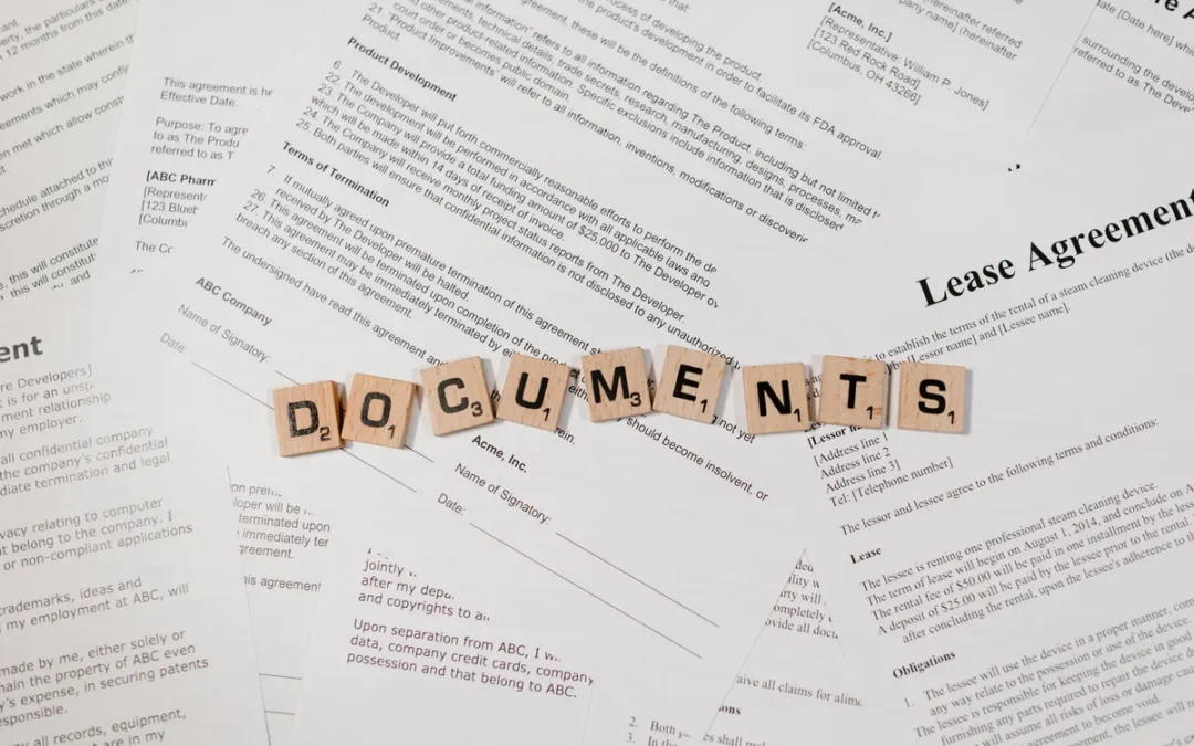 Lease paperwork and rental agreements that pet rental laws apply to